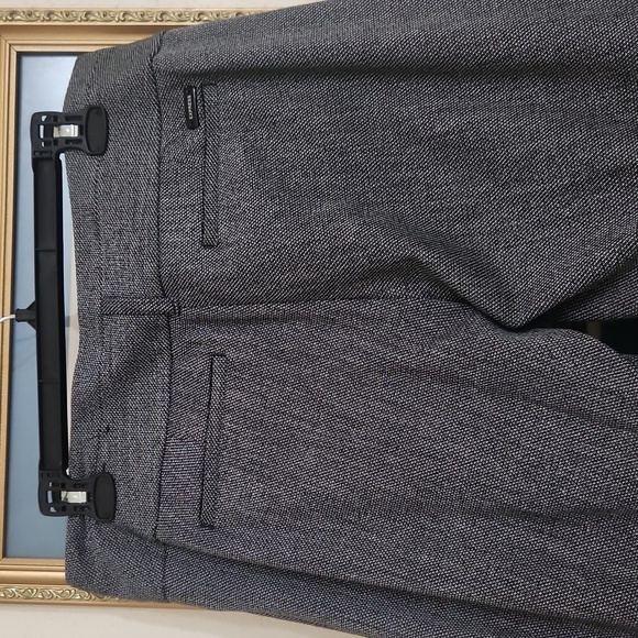 Express Editor Gray Trousers  Career Office Contemporary Minimalist 8 Dressy - Picture 7 of 11